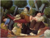 Botero, Fernando - Abstract oil painting.